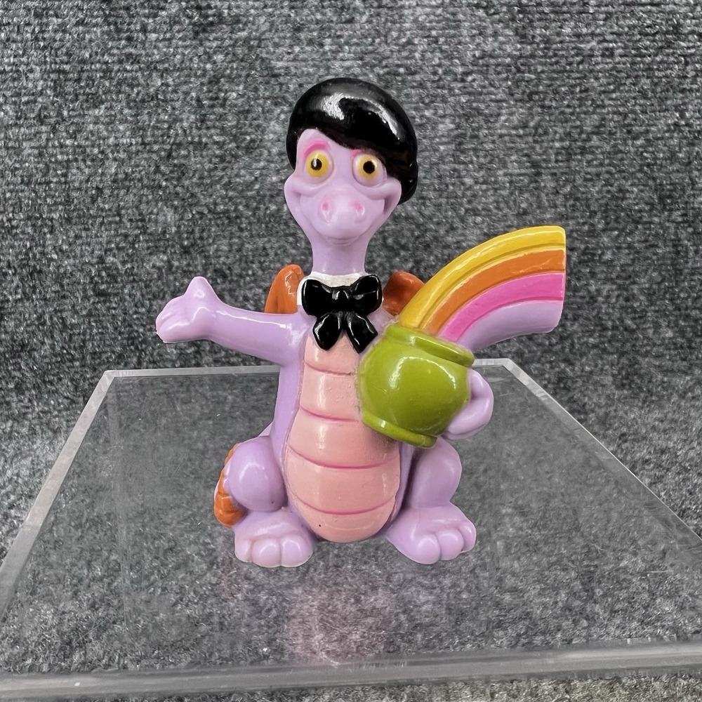 1982 Vintage Walt Disney Epcot FIGMENT Purple Dragon Rainbow Figure PVC 2 1/2"